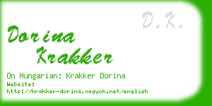 dorina krakker business card